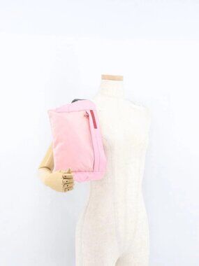PRADA Sports Body Bag Nylon Pink Silver